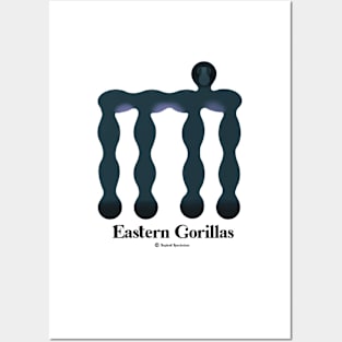 Bold monkey print "Eastern Gorilla" Posters and Art